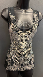 Skull Chains Bling Tank