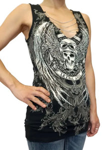 Skull Chains Bling Tank
