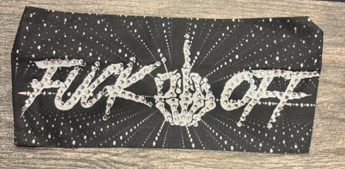 F Off Bling Stretchy Headband