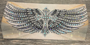 Wings of Faith- tan Stretchy Headband