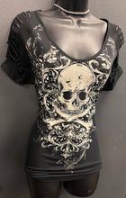 Skull Vixen Laser Cut Bling Tee