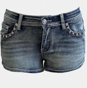 Skull Rocker Denim Shorts