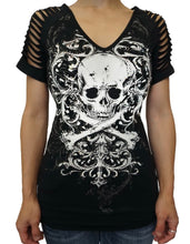 Skull Vixen Laser Cut Bling Tee