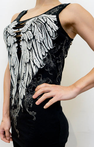 Bling Wings Lace Tank