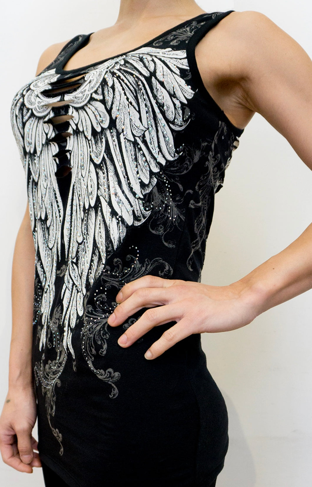 Bling Wings Lace Tank