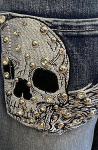 Skull Rocker Bling Boot Cut Jean