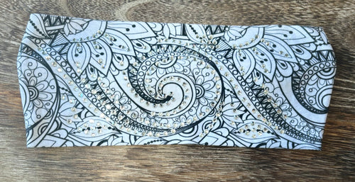 White Bling Stretchy Headband