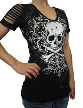 Skull Vixen Laser Cut Bling Tee