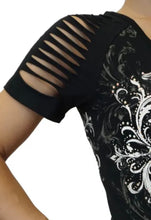 Skull Vixen Laser Cut Bling Tee