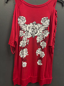 Red Rose Lush Tee