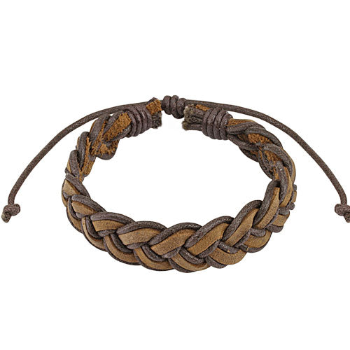 Brown Merimaid Tie Leather Bracelet