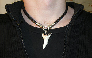 Leather Dragon Tooth Necklace