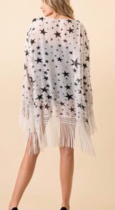 Americana Fringe Kimono
