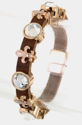 Bling Saint Leather Bracelet