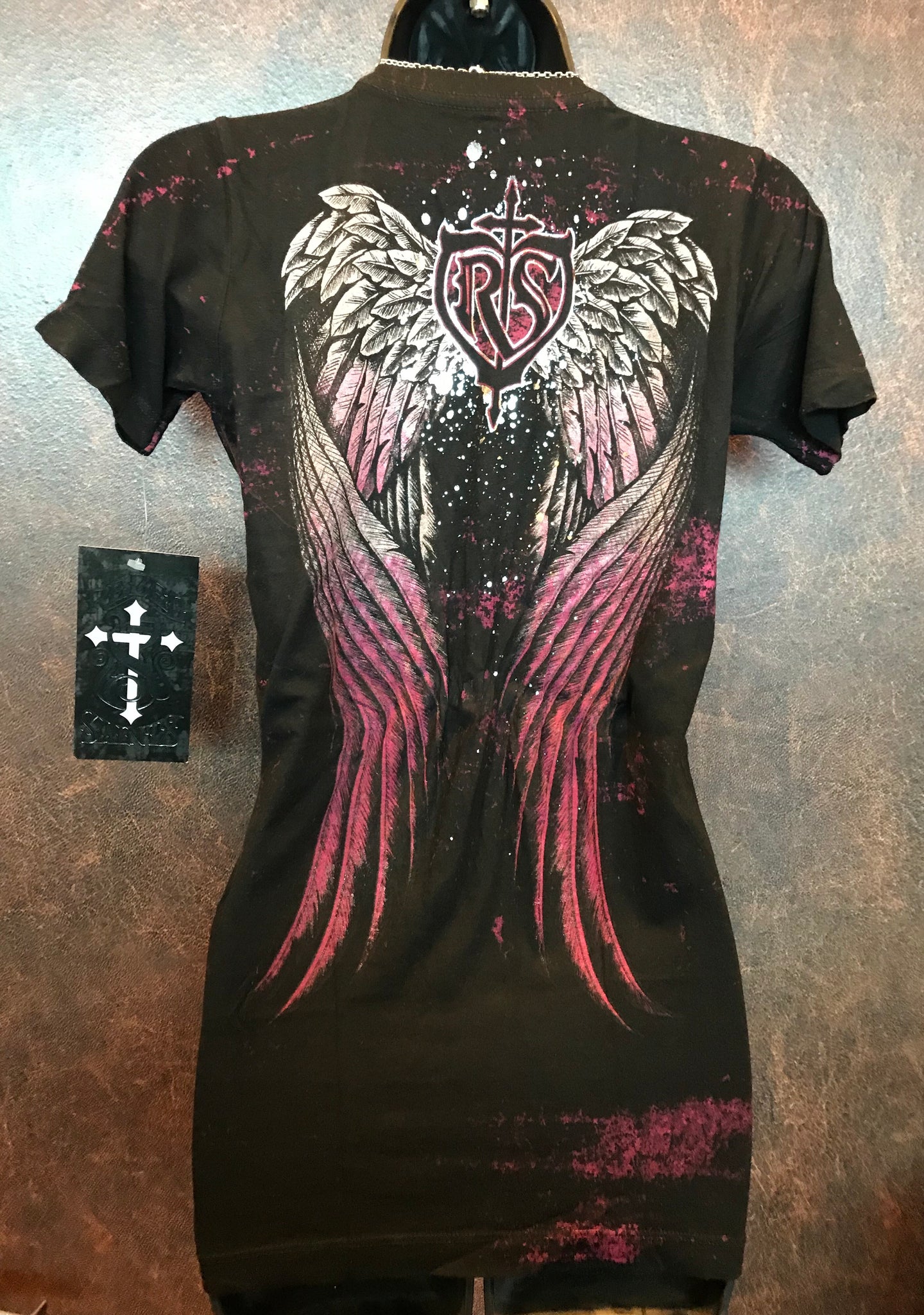 Saints Short Sleeve Tee Black/Pink