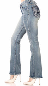 Pistols Up! Bling Boot Cut Jean