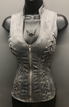 Some Like it Hot Suede Grey Zippered Vest