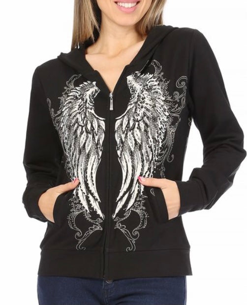 Vixen Angel Zippered Hoodie