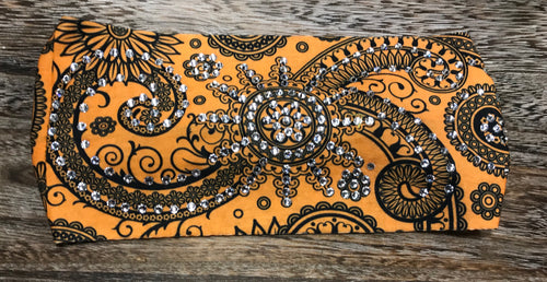 Soft Orange Bling Stretchy Headband