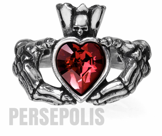 Skull claddagh ring deals