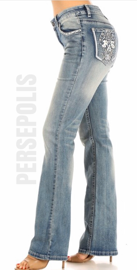 W31x32.5 Flare Jeans Fuga Boro Sew Distress Faded Denim