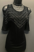 Bombshell Cold Shoulder Bling Tee