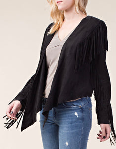 Fringe Benefits Suede Jacket