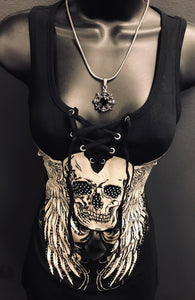 Skull Bombshell Tie Up Tank